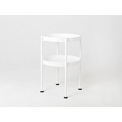 Bílý odkládací patrový stolek Custom Form Hanna, ⌀ 40 cm