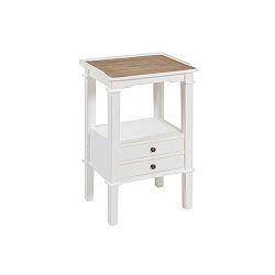 Bílý odkládací stolek ze dřeva mindi Santiago Pons Provance