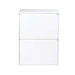 Bílý odpadkový koš na tříděný odpad Evergreen House Sort