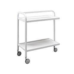 Bílý pojízdný servírovací stolek Design Twist Kansk