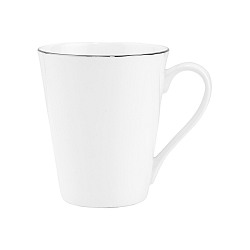 Bílý porcelánový hrnek Butlers Silver Living, 400 ml