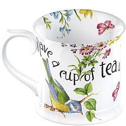 Bílý porcelánový hrnek Creative Tops English Garden, 350 ml