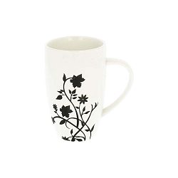 Bílý porcelánový hrnek s motivem popínavé květiny Duo Gift, 270 ml