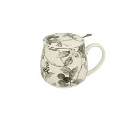 Bílý porcelánový hrnek se sítkem Duo Gift Aida, 430 ml