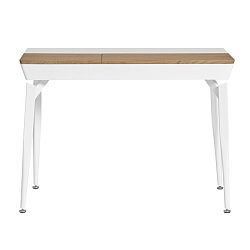 Bílý pracovní stůl s úložným prostorem Marckeric Cira