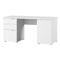 Bílý pracovní stůl se 2 zásuvkami Szynaka Meble Original