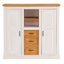 Bílý příborník z masivního borovicového dřeva Støraa Suzie