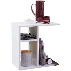 Bílý příruční stolek Skyport Wohnling Milo, výška 50 cm