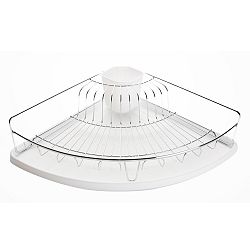 Bílý rohový odkapávač na nádobí Versa Plate Rack White
