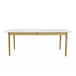 Bílý rozkládací jídelní stůl Tenzo Svea, 90 x 195 cm