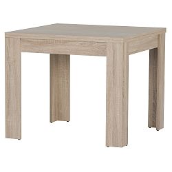 Bílý rozkládací jídelní stůl v dekoru dubového dřeva Szynaka Meble Saturn