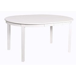 Bílý rozkládací jídelní stůl z dubového dřeva Folke Wittskar, 150 x 107 cm