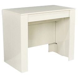 Bílý rozkládací konzolový stolek Evergreen House Glossy