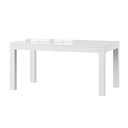 Bílý rozkládací lesklý jídelní stůl Szynaka Meble Wenus