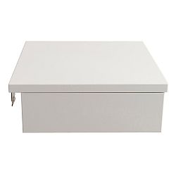 Bílý ručně vyráběný noční stolek z masivního březového dřeva Kiteen Koli