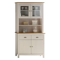 Bílý sekretář z masivního borovicového dřeva Marckeric Jade