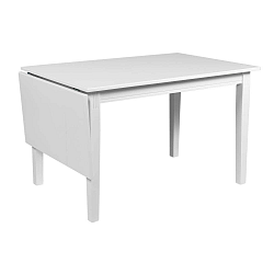 Bílý sklápěcí stůl z dubového dřeva Rowico Wittskar, délka 120-165 cm