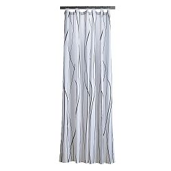 Bílý sprchový závěs s detaily v antracitové barvě Zone Flow