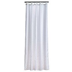 Bílý sprchový závěs s detaily v růžové barvě Zone Drops