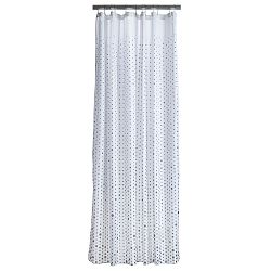Bílý sprchový závěs s detaily v šedé barvě Zone Drops