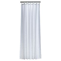 Bílý sprchový závěs s detaily v zelené barvě Zone Drops