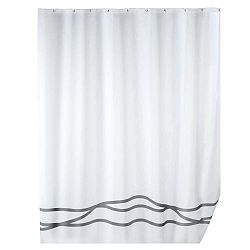 Bílý sprchový závěs s protiplísňovou povrchovou úpravou Wenko Noa, 180 x 200 cm