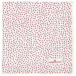 Bílý tečkovaný bavlněný ubrousek s krajkou Green Gate Dot, 40 x 40 cm