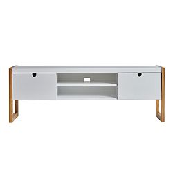 Bílý televizní stolek Marckeric Square, 140 x 45 cm