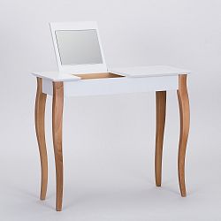 Bílý toaletní stolek se zrcadlem Ragaba Dressing Table, délka 85 cm