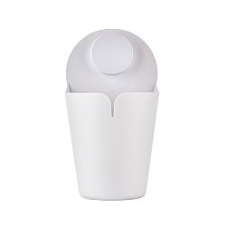 Bílý úložný box k upevnění na zeď Zone Puck, výška 21,7 cm