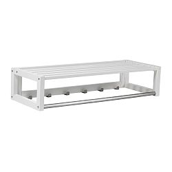 Bílý věšák z dubového dřeva se 6 háčky a poličkou Folke Confetti