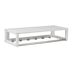 Bílý věšák z dubového dřeva se 6 háčky a poličkou Rowico Confetti