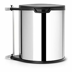 Bílý vestavný ocelový odpadkový koš 15 l – Brabantia