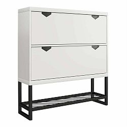 Bílý výklopný botník Brielle - CosmoLiving by Cosmopolitan