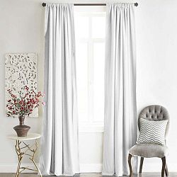 Bílý závěs Home De Bleu Blackout Curtain, 140 x 240 cm