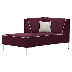 Bordó rohová lenoška Corinne Cobson Home Blackbird, levý roh