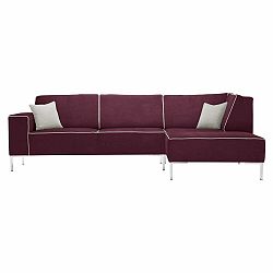 Bordó rohová pohovka Corinne Cobson Home Blackbird, pravý roh