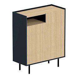 Botník v dekoru dubu v černo-přírodní barvě Sienna – TemaHome