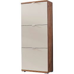 Botník v přírodní barvě s vanilkově žlutými zásuvkami Germania Colorado, výška 132 cm