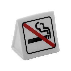 Cedulka z porcelánu Steel Function No Smoking Area