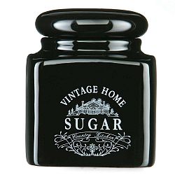Černá dóza na cukr Premier Housewares Vintage Home