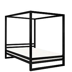 Černá dřevěná dvoulůžková postel Benlemi Baldee, 190 x 180 cm