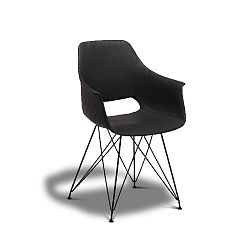 Černá jídelní židle s nohami z bukového dřeva Furnhouse Elvis