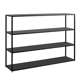 Černá knihovna Custom Form Hyllermetal, výška 110 cm