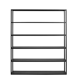 Černá knihovna Custom Form Hyllermetal, výška 180 cm