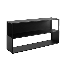 Černá knihovna Custom Form Hyllermetal, výška 75 cm