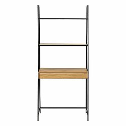 Černá knihovna v dekoru dubu 77x175 cm Seaford - Actona