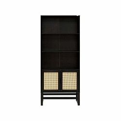 Černá knihovna z borovicového dřeva 75x175 cm Jolene - Støraa