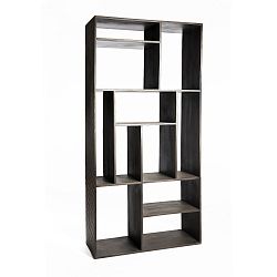 Černá knihovna z mangového dřeva Simla Patina, výška 1,8 m