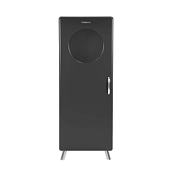 Černá komoda se skleněným otvorem Tenzo Cobra, výška 149 cm